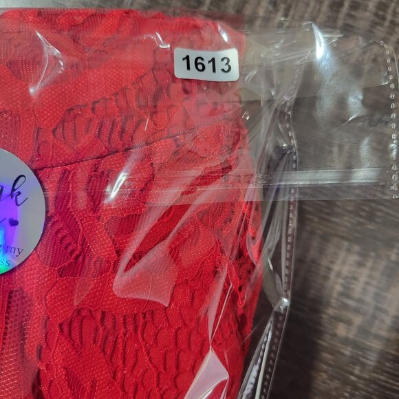 Speechless Juniors Red Lace Dress XS Fit & Flare Layered‎ Skater Whimsical Party - Picture 11 of 11